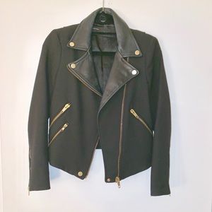 Zara mixed material moto style jacket